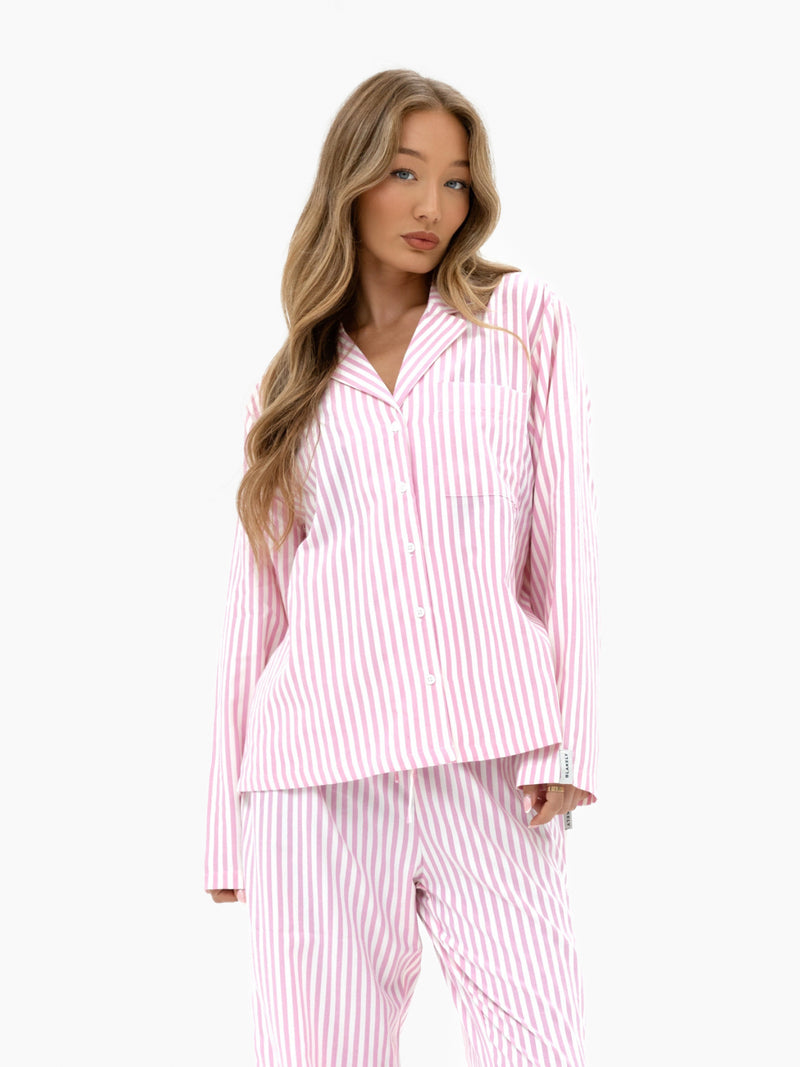 Suki Stripe Shirt - Pink Stripe