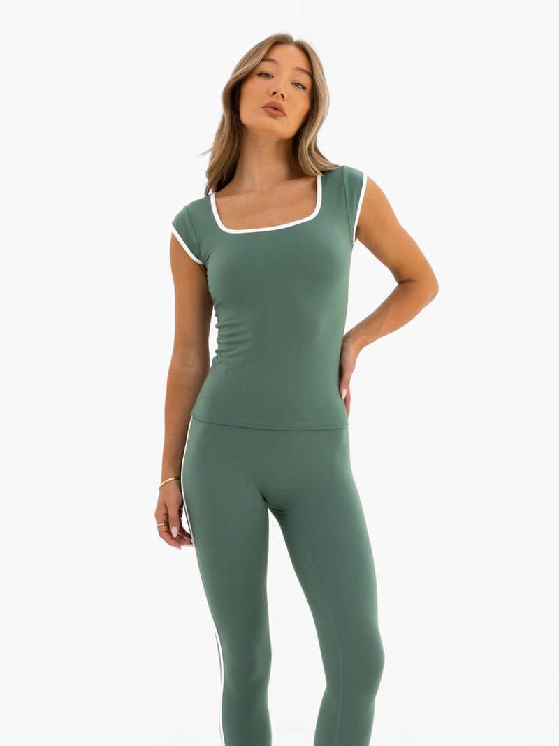 Ines Active Top - Vintage Green
