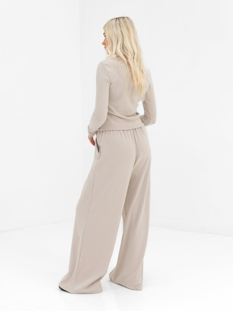 Ebony Button Up Cardigan - Light Stone