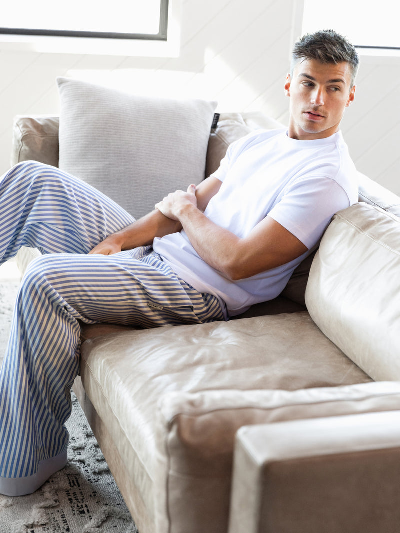 Albie Stripe Trousers - Blue Stripe