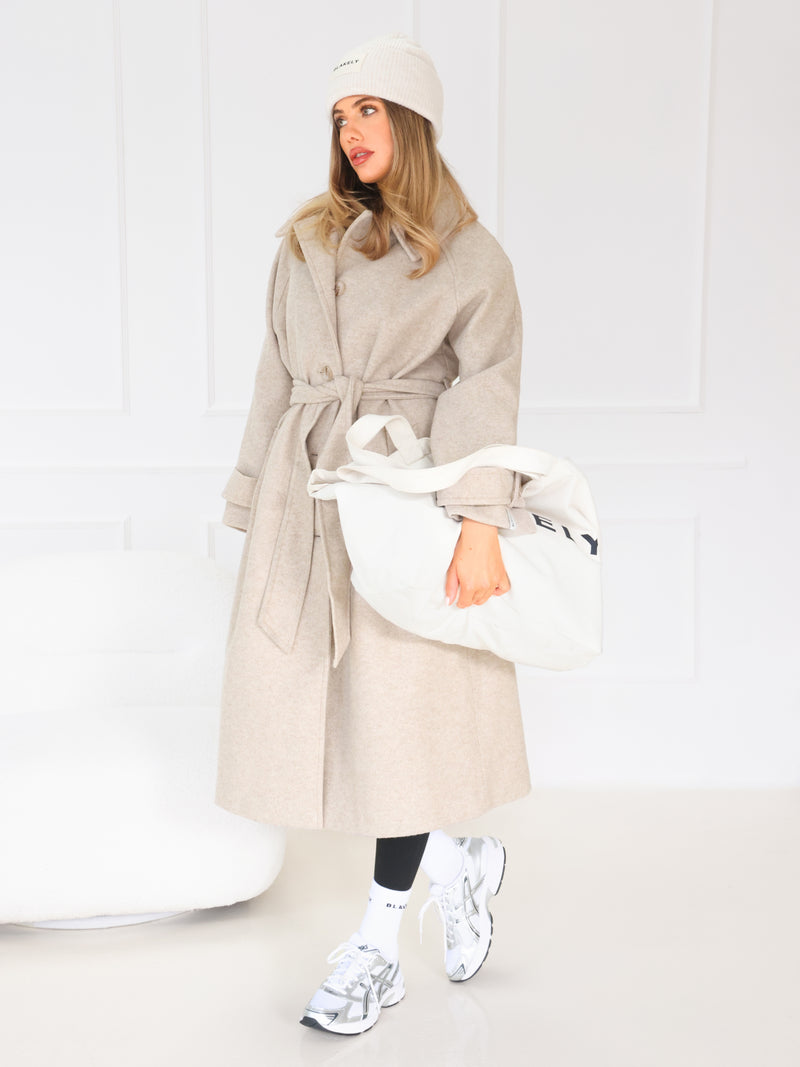 Madalyn Longline Coat - Tan