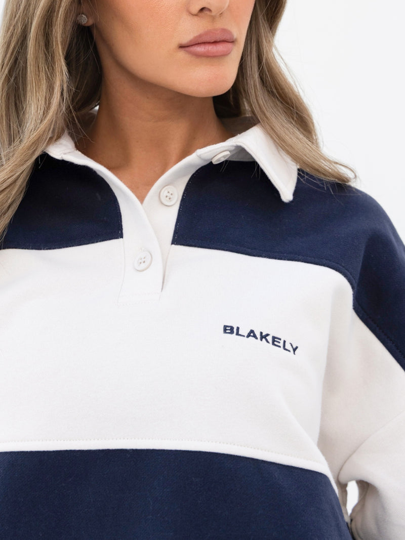Harper Rugby Shirt - Navy & Off White