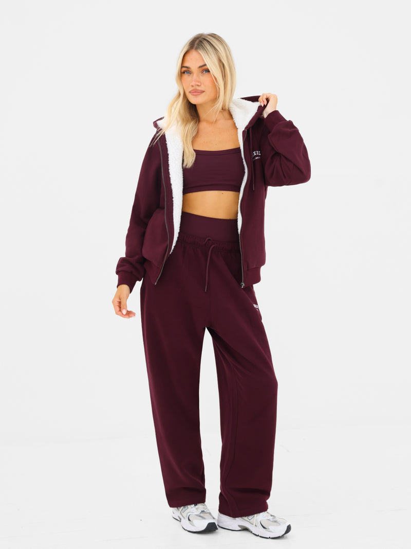 Heritage Oversized Sweatpants - Dark Cherry