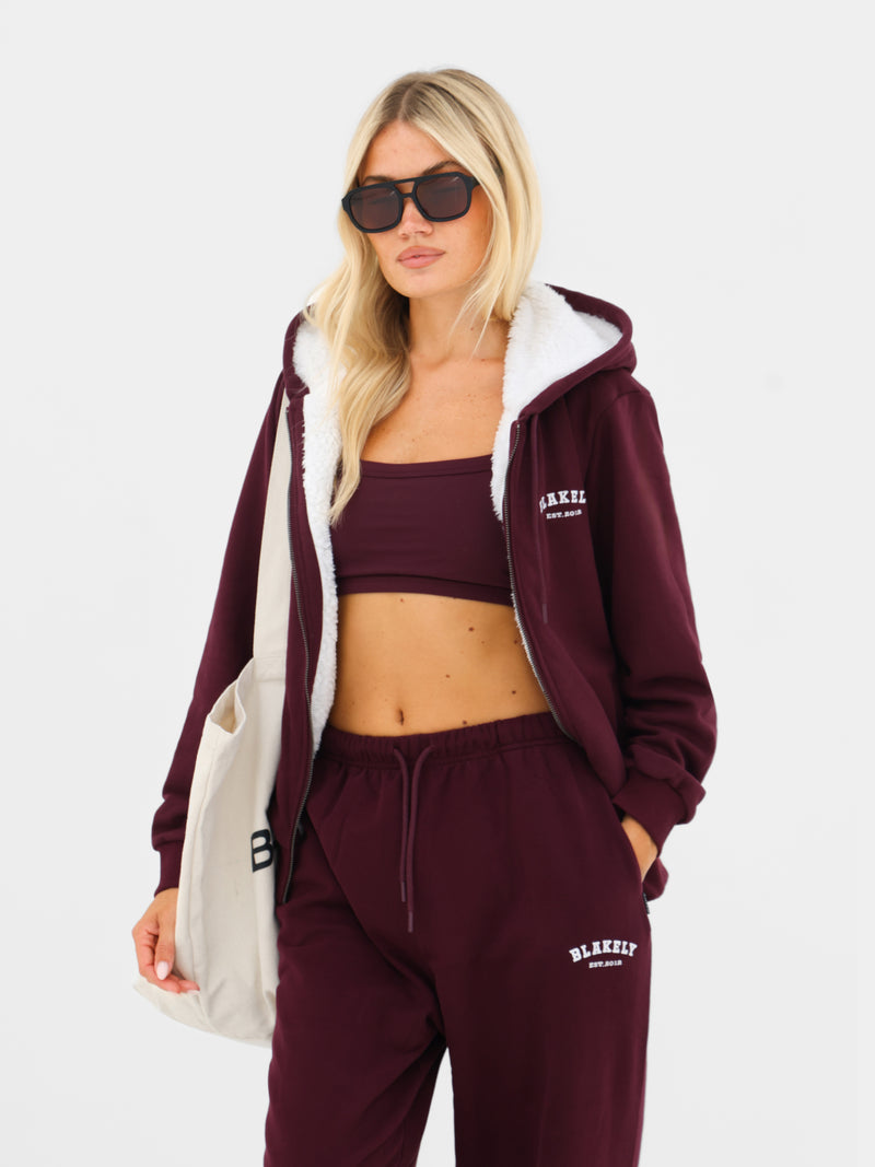 Heritage Oversized Sweatpants - Dark Cherry