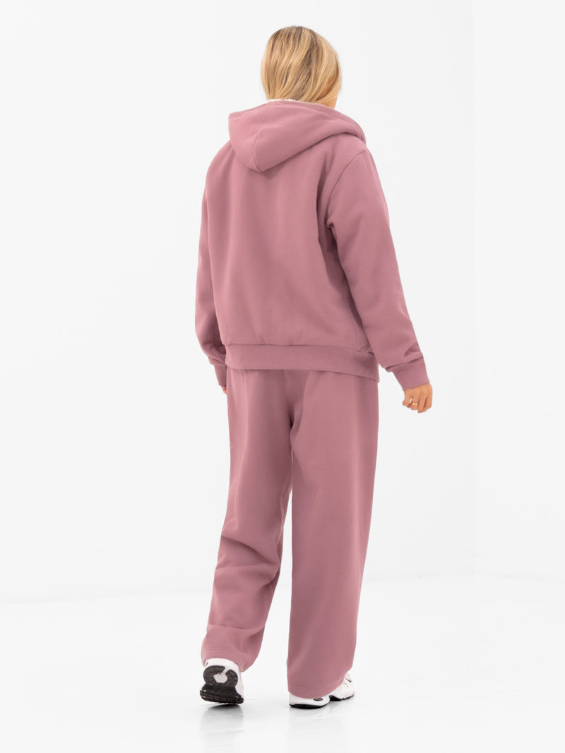 Heritage Wide Leg Sweatpants - Dusty Pink