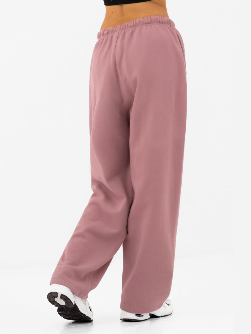 Heritage Wide Leg Sweatpants - Dusty Pink