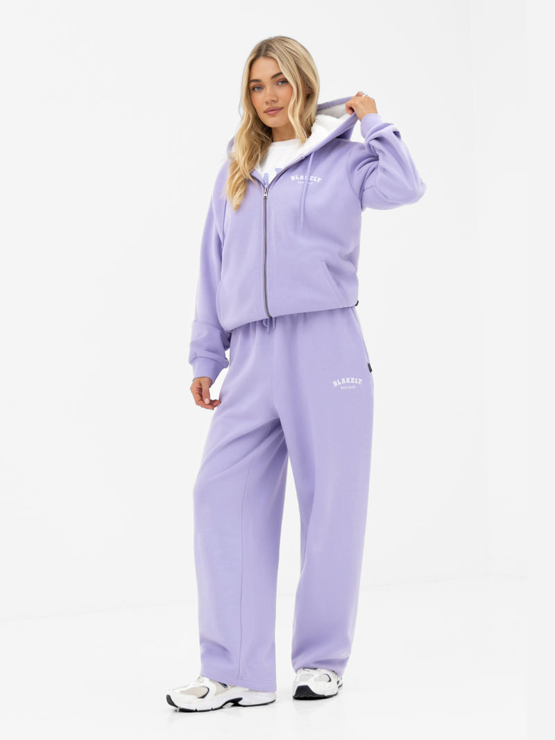 Heritage Wide Leg Sweatpants - Lilac