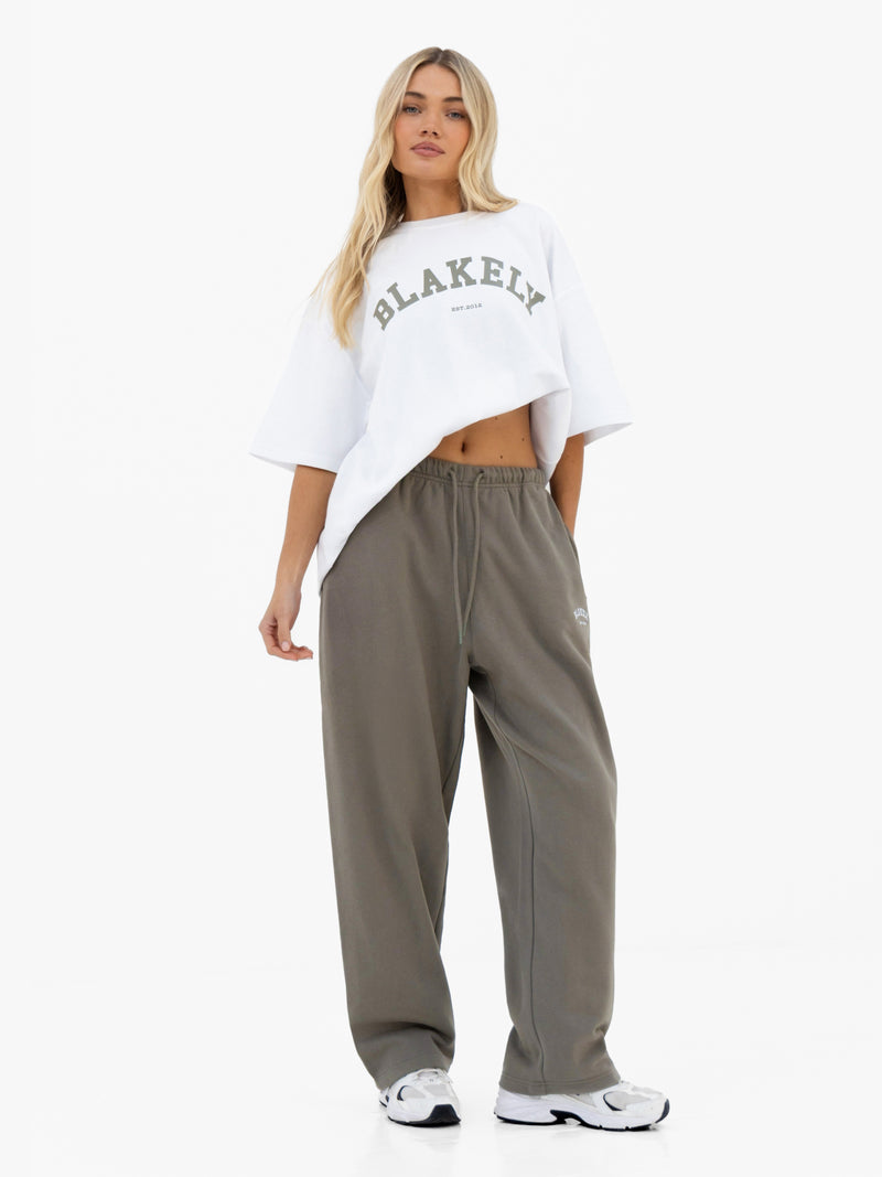 Heritage Wide Leg Sweatpants - Safari Green