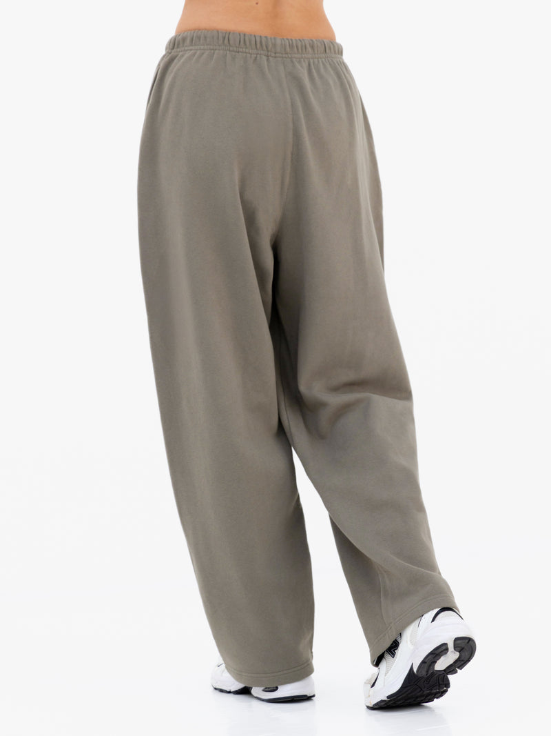 Heritage Wide Leg Sweatpants - Safari Green