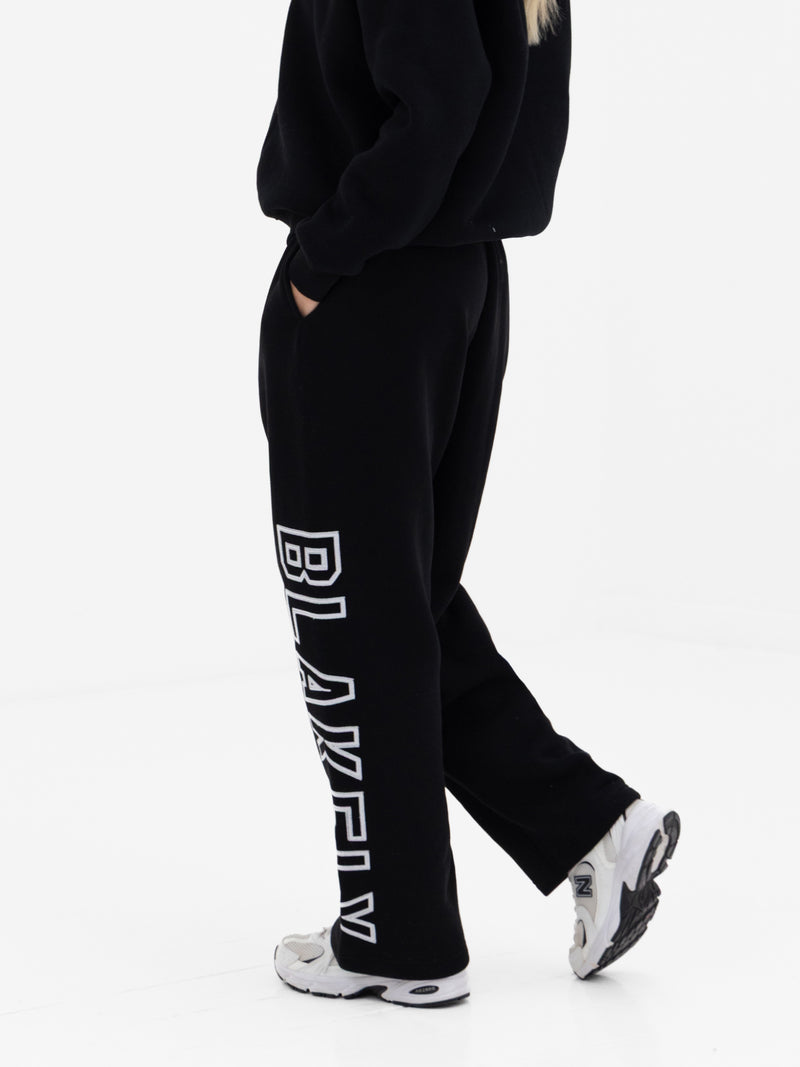 Alexis Wide Leg Sweatpants - Black