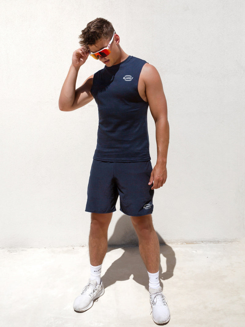 Track Active Vest Top - True Navy