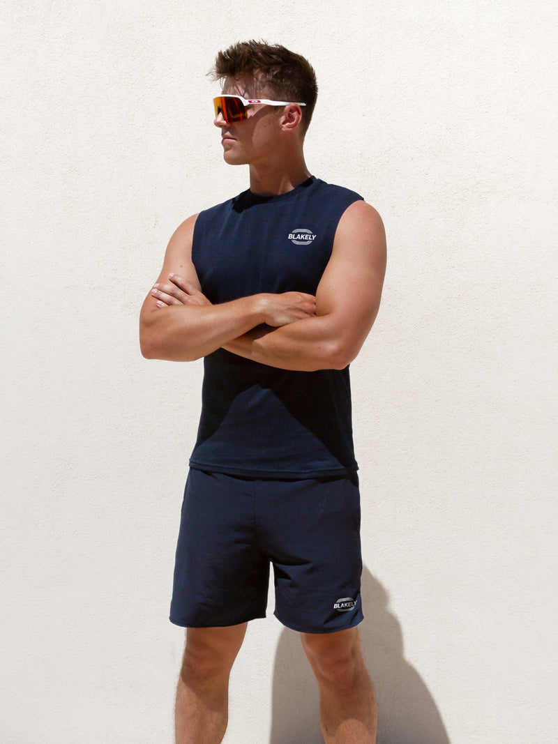 Track Active Vest Top - True Navy