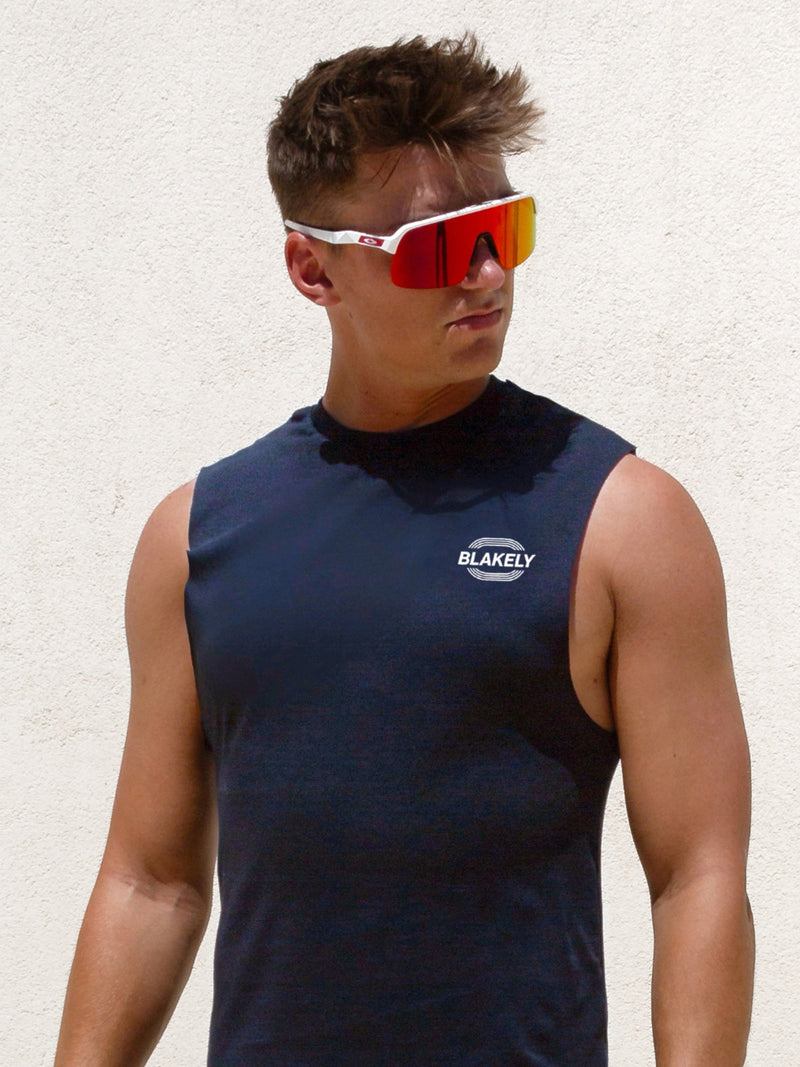 Track Active Vest Top - True Navy