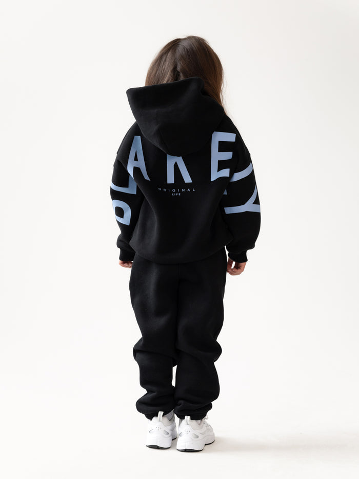 Mini Blakely Hoodie - Black & Blue