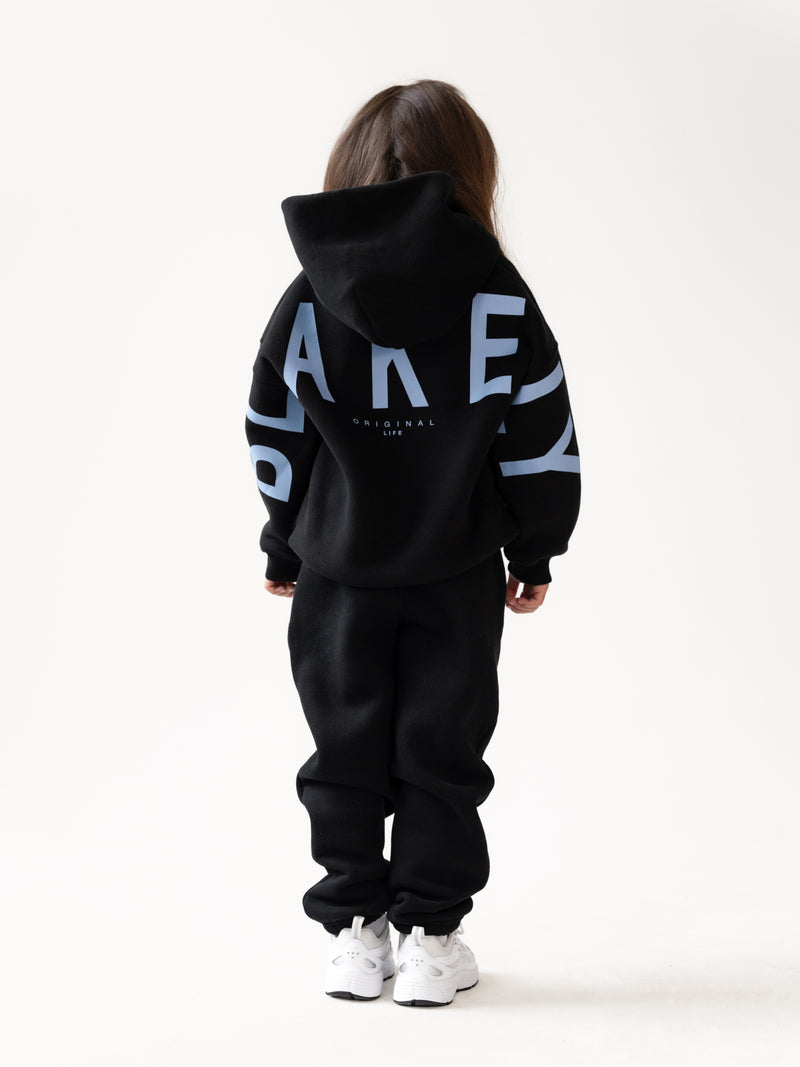 Mini Blakely Hoodie - Black & Blue