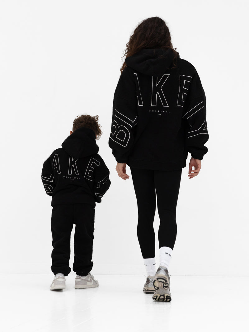 Mini Blakely Borg Hoodie - Black