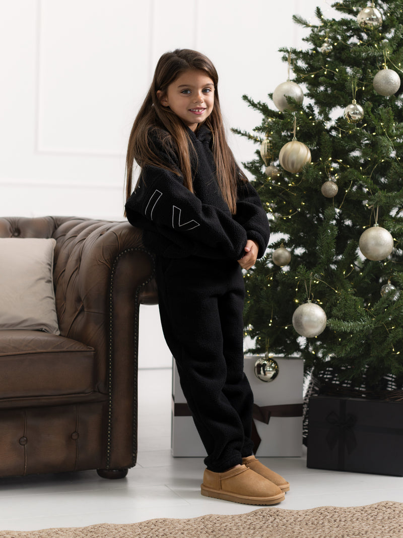 Mini Borg Sweatpants - Black