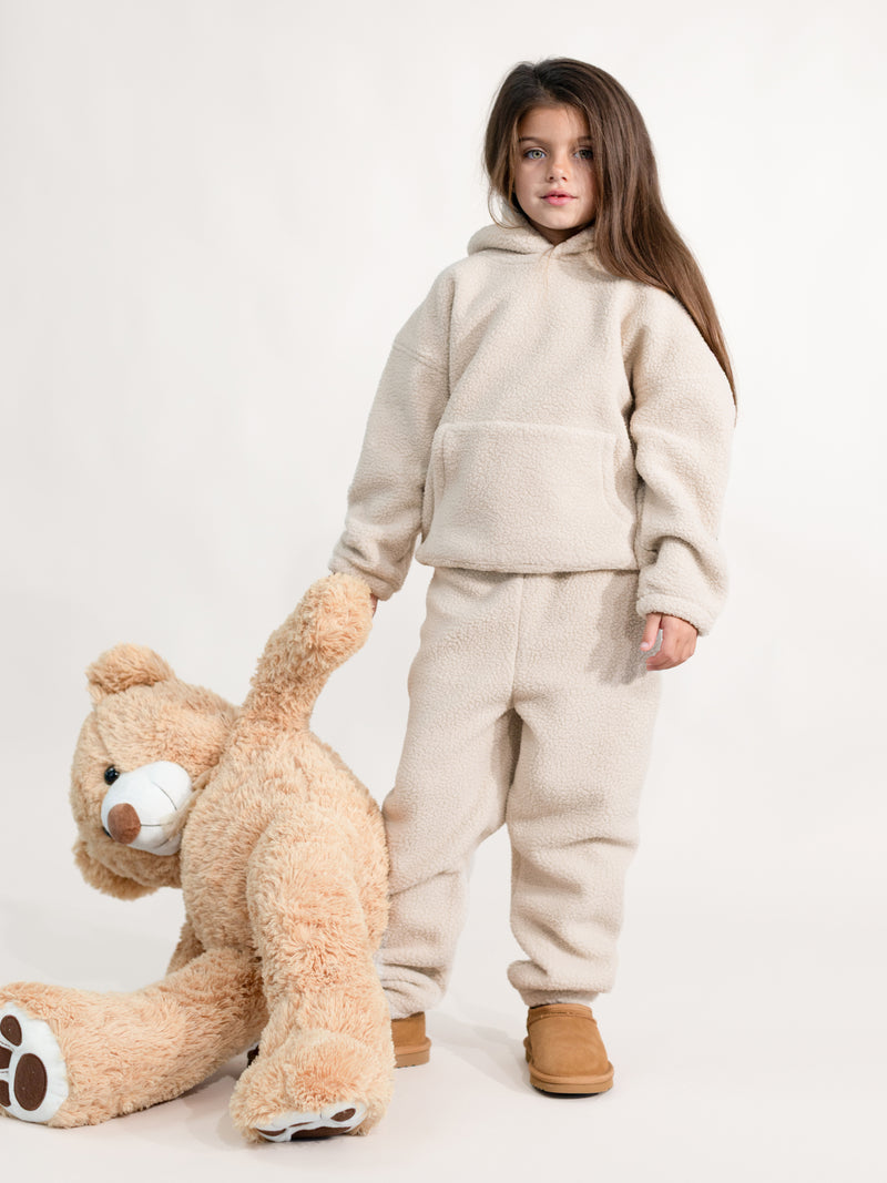 Mini Borg Sweatpants - Tan