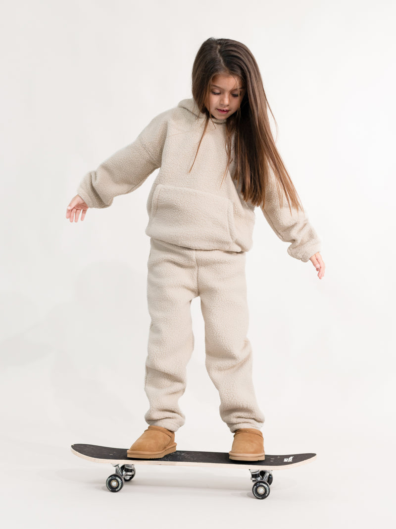 Mini Borg Sweatpants - Tan