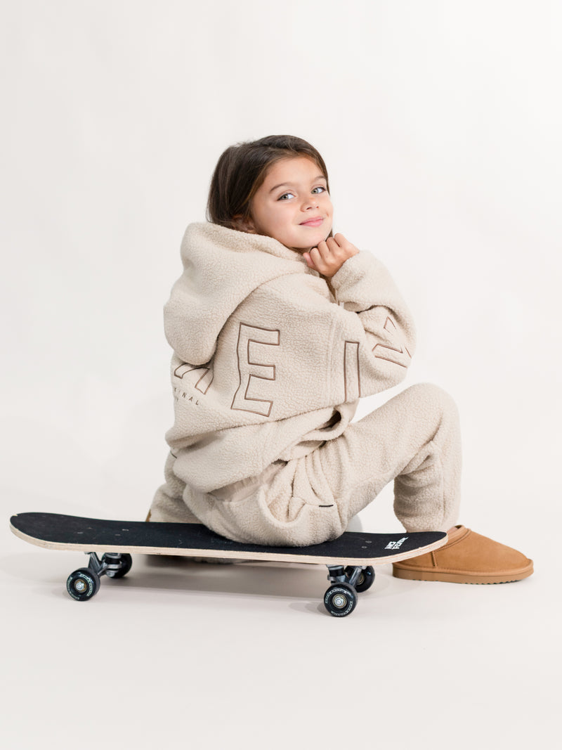 Mini Borg Sweatpants - Tan