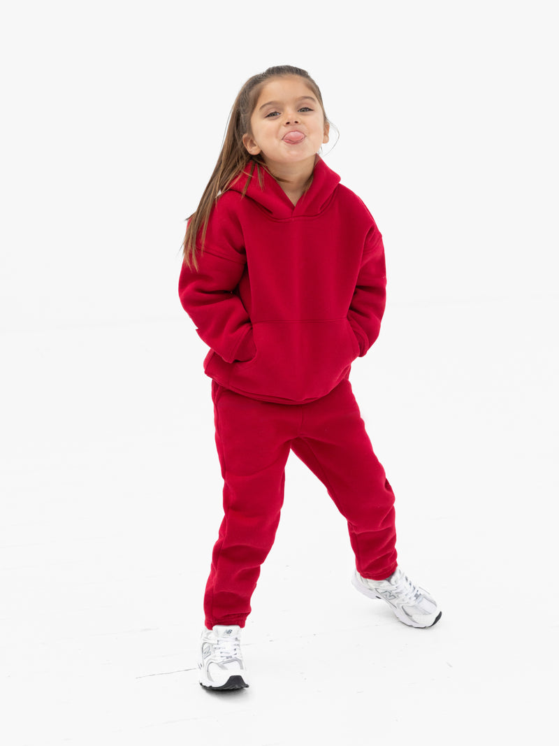Mini Blakely Sweatpants - Cherry Red