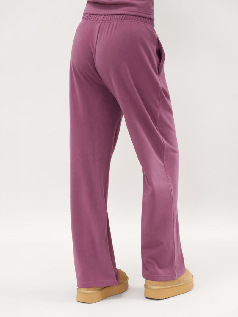 Sadie Wide Leg Trousers - Purple Berry