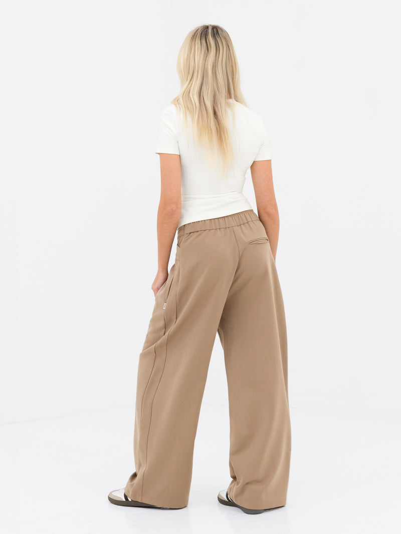 Kady Cross Over Trousers - Tan