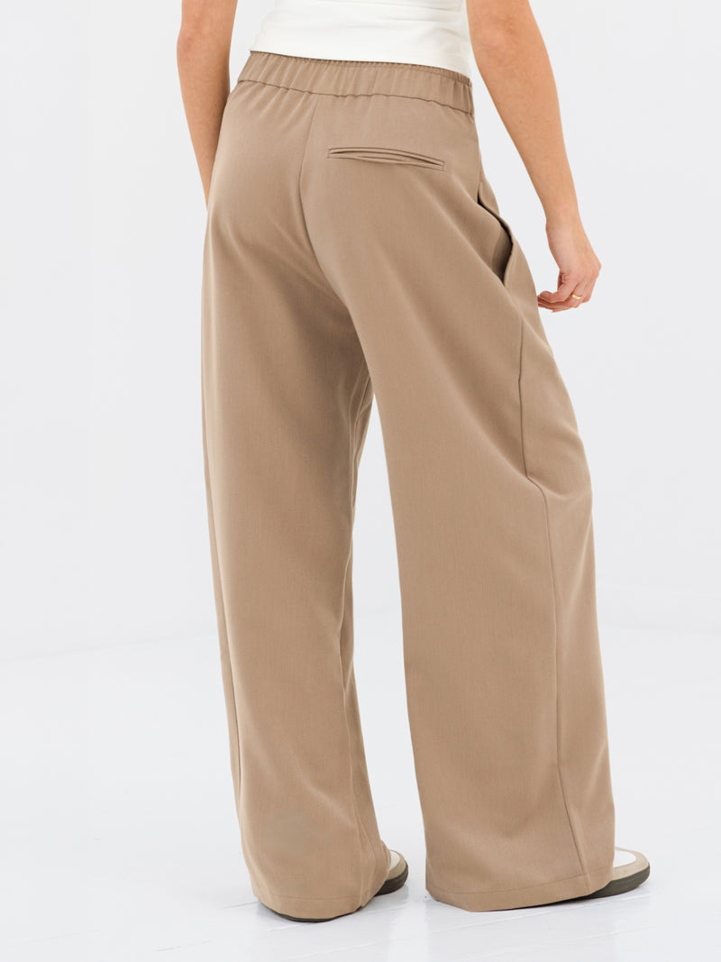 Kady Cross Over Trousers - Tan