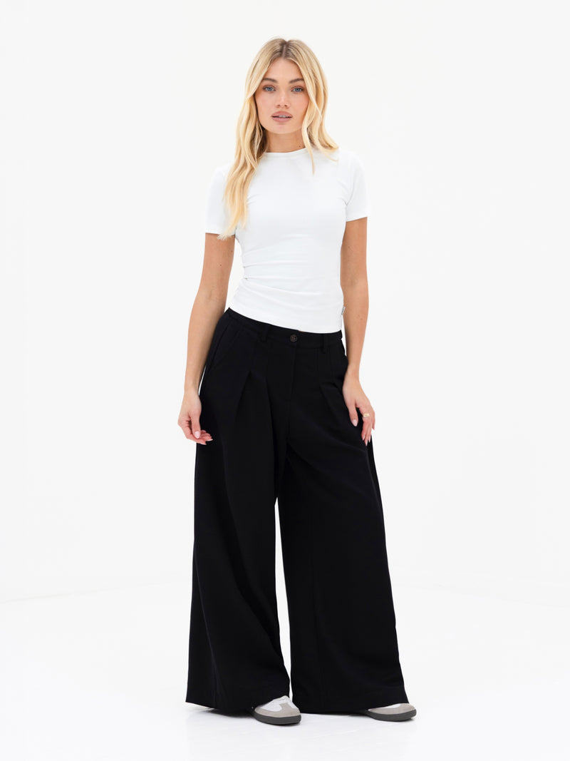 Ali Pleated Trousers - Black