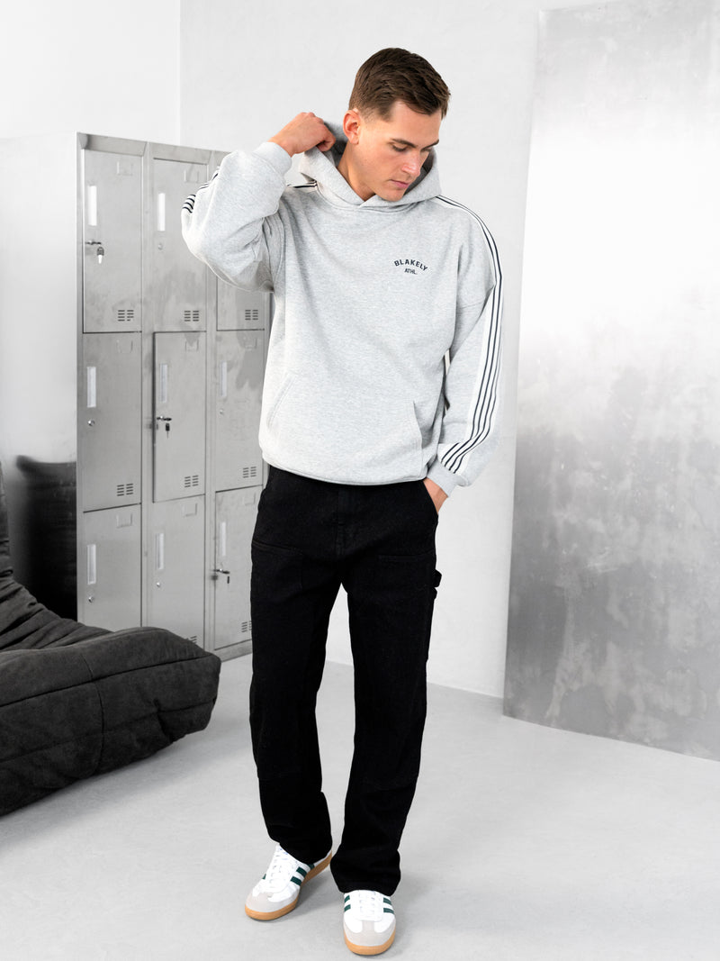 Zayd Relaxed Hoodie - Marl Grey