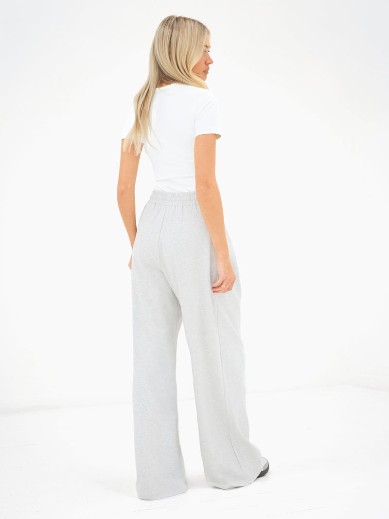 Cleo Wide Leg Trousers - Marl Grey