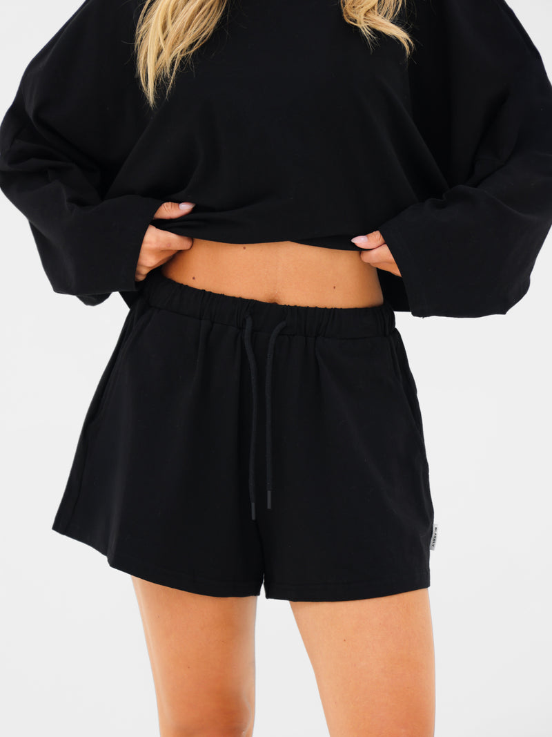 Ayla Cotton Shorts - Black