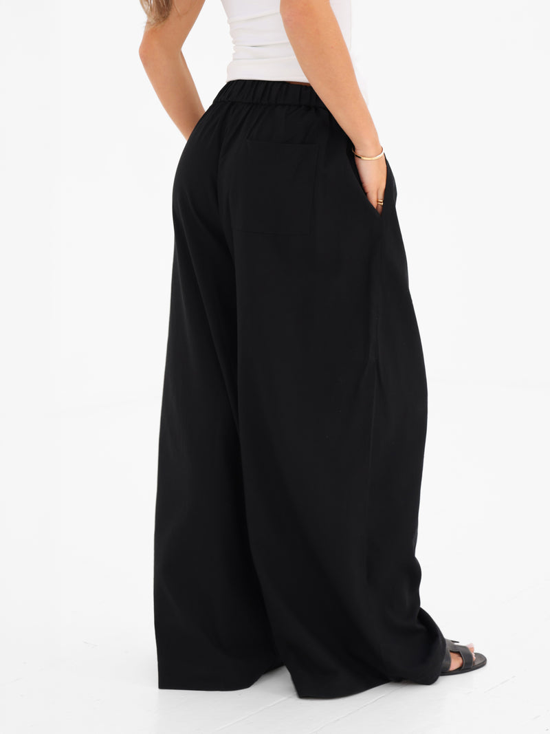 Alessia Linen Trousers - Black