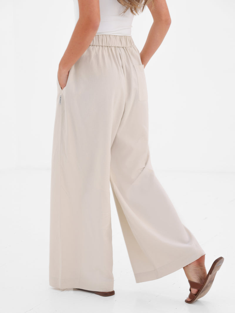 Alessia Linen Trousers - Off White