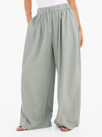 Alessia Linen Trousers - Soft Sage