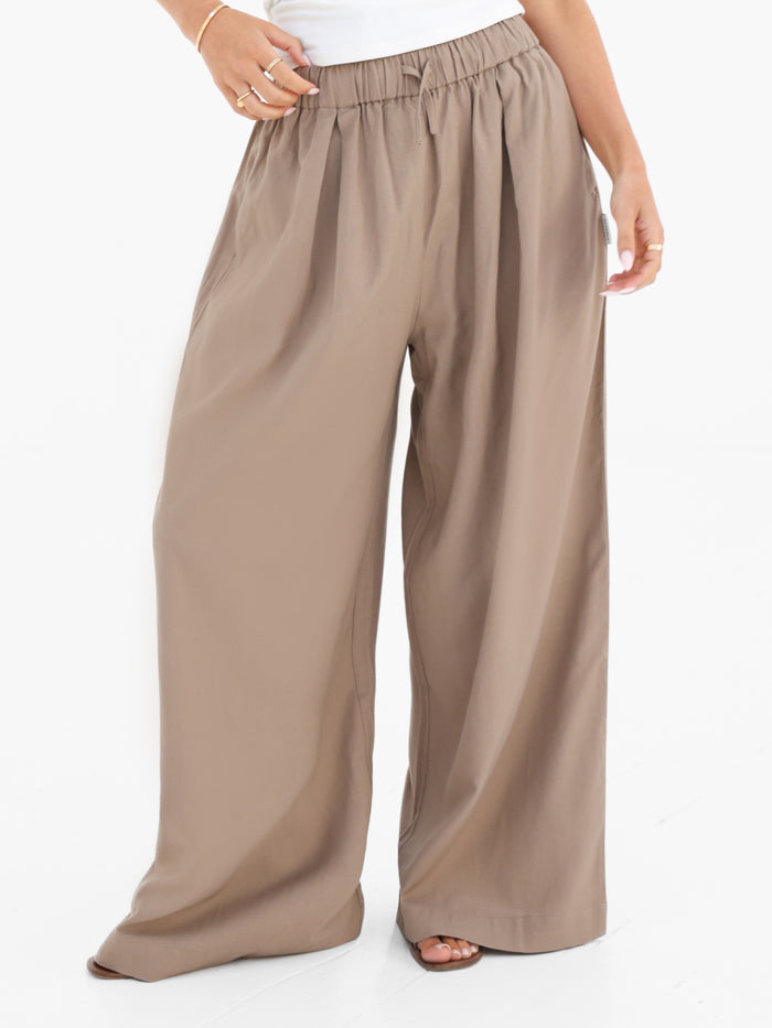 Alessia Linen Trousers - Tan