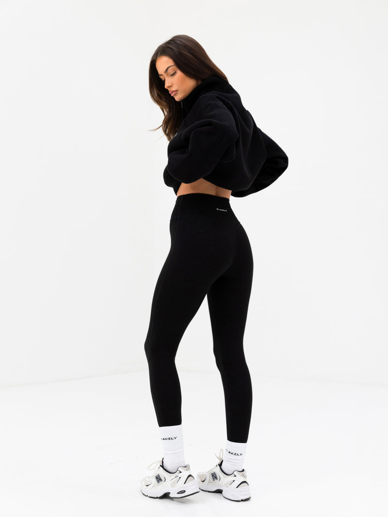 Addie 1/4 Zip Sweater - Black