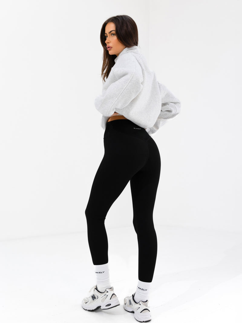 Addie 1/4 Zip Sweater - Marl White
