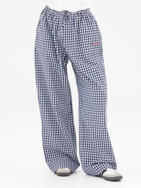 Lottie Gingham Trousers - Navy