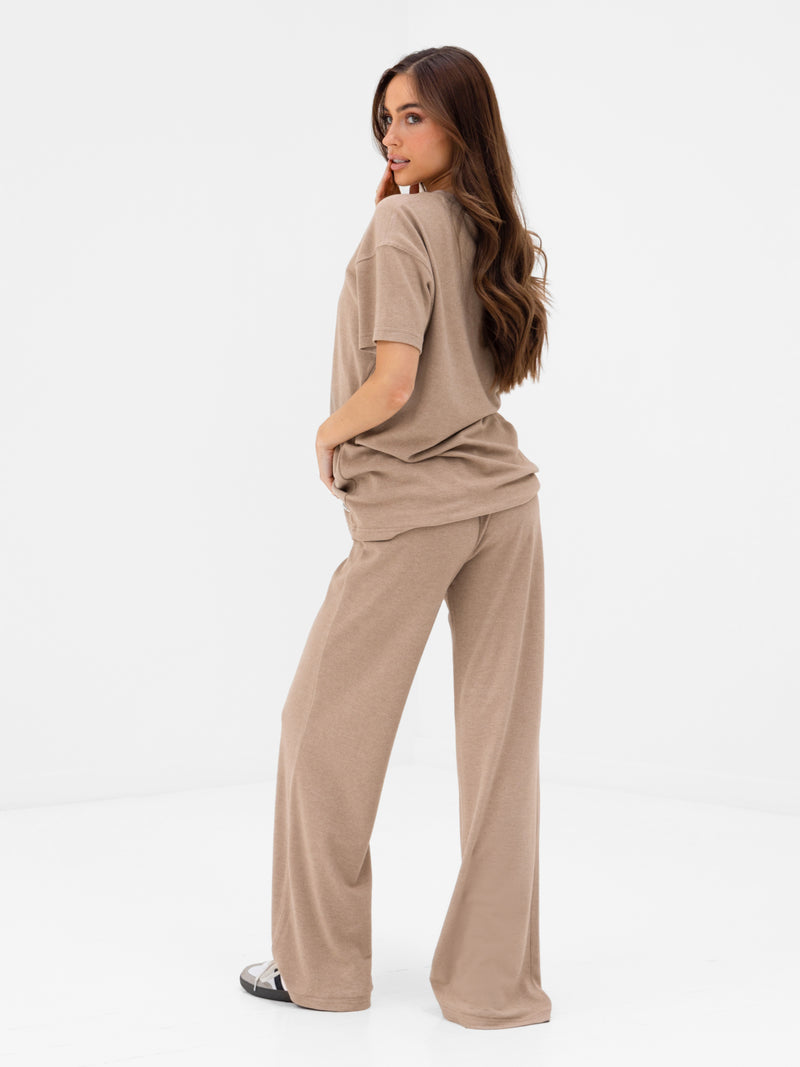 Nellie Oversized T-Shirt - Marl Beige