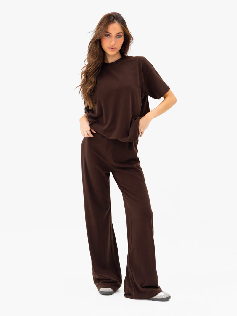 Nellie Oversized T-Shirt - Dark Brown