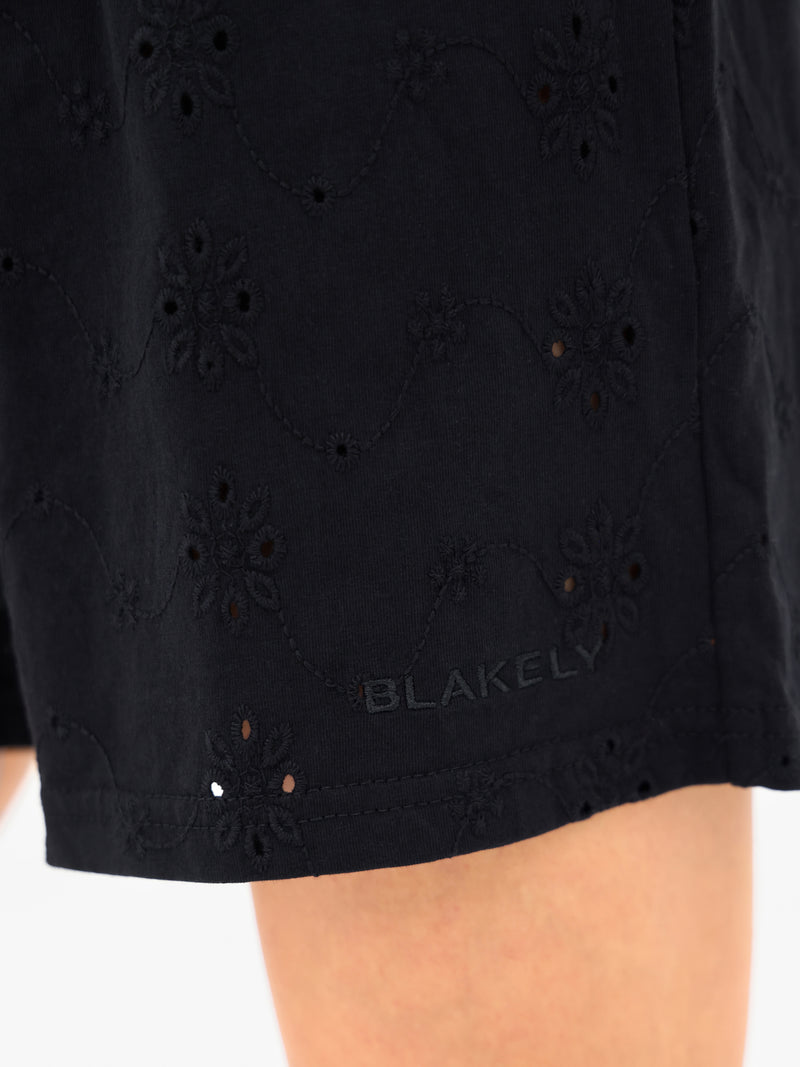 Amina Wide Leg Shorts - Black