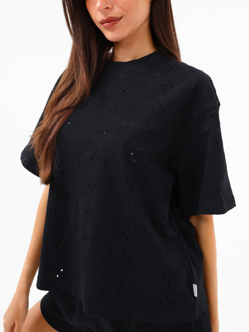 Amina Oversized T-Shirt - Black