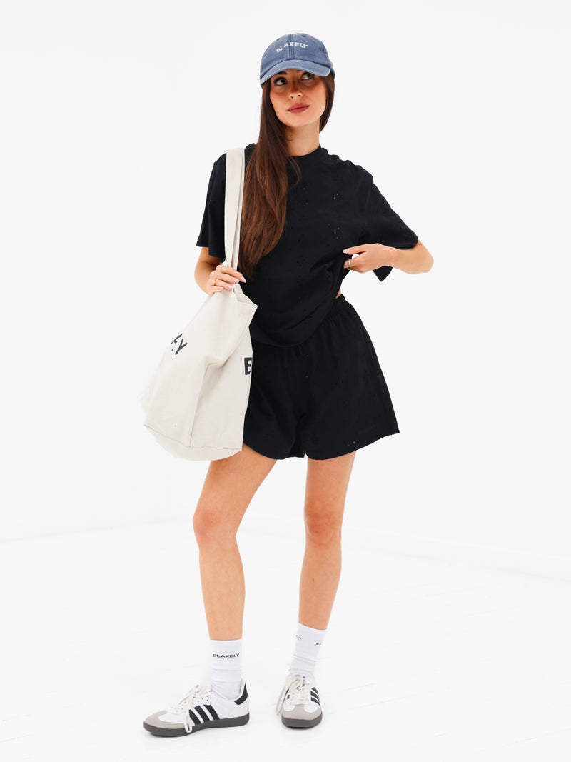 Amina Oversized T-Shirt - Black