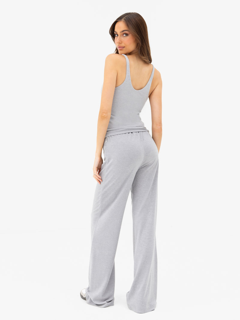 Nellie Wide Leg Trousers - Mid Grey