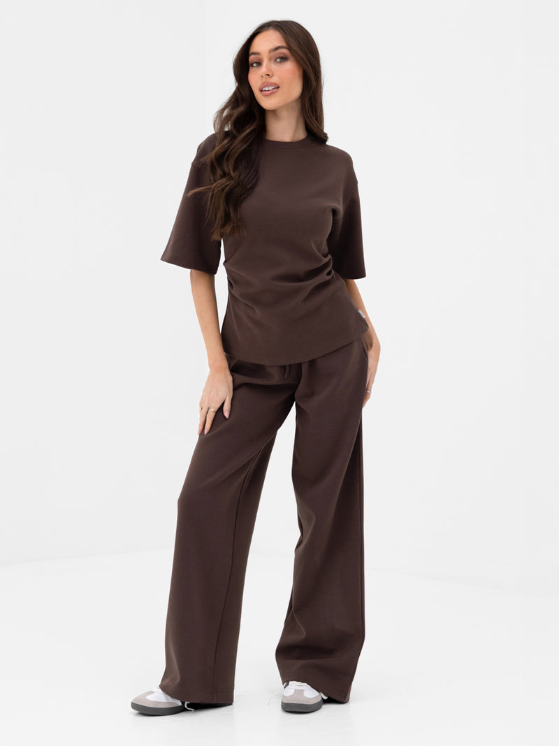 Emmy Cinched T-Shirt - Mocha Brown