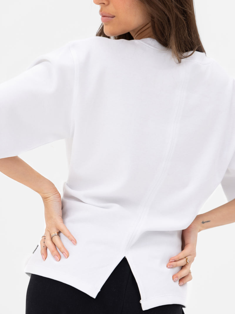 Emmy Cinched T-Shirt - Soft White