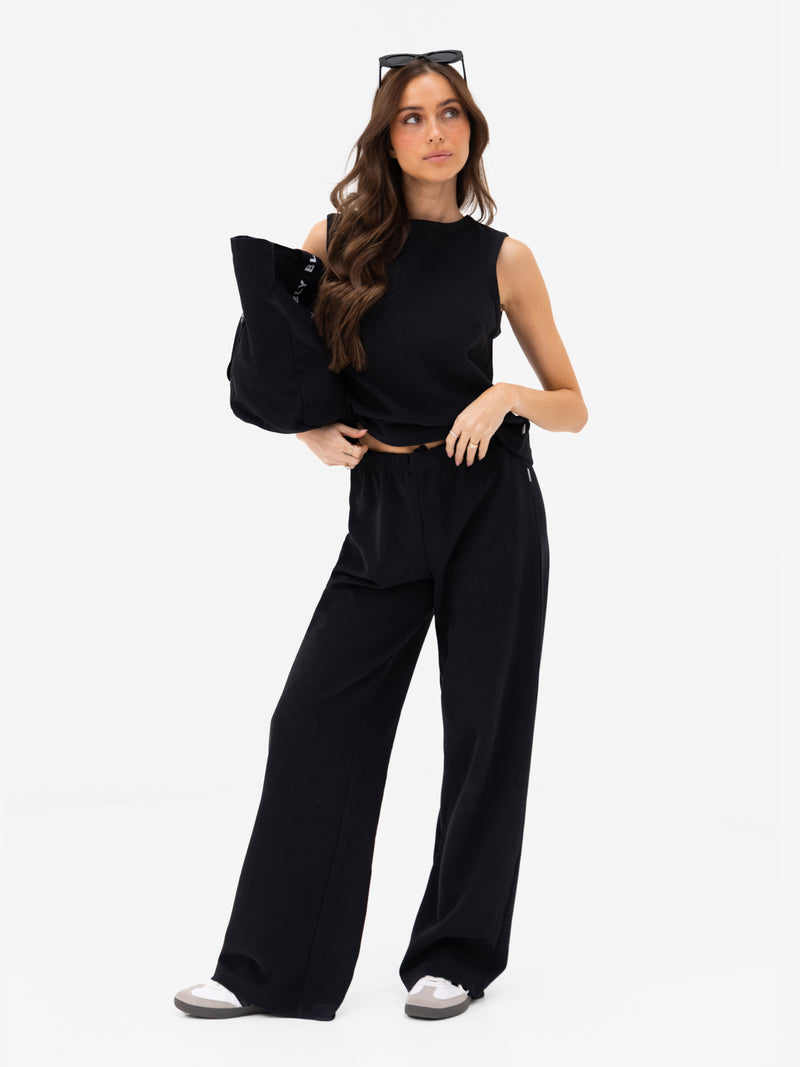 Emmy Button Up Vest - Black