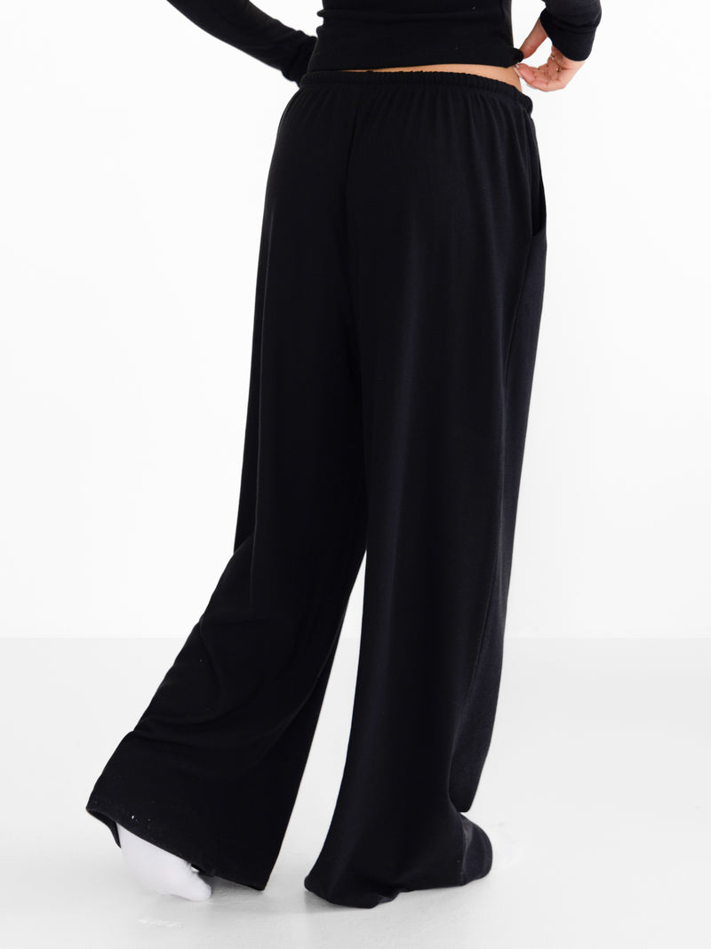 Ebony Wide Leg Trousers - Black