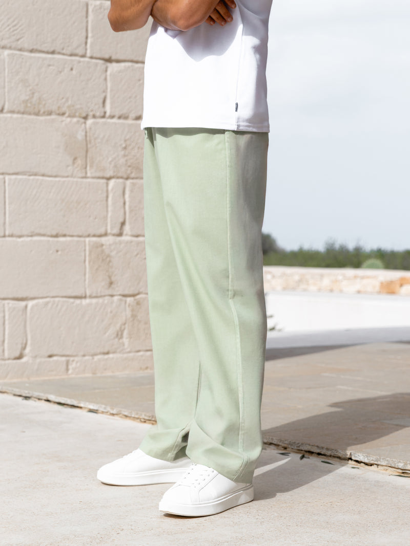 Buy Blakely Mens Sage Green Jude Relaxed Linen Trousers | Free delivery on  orders over $199  Blakely Clothing US